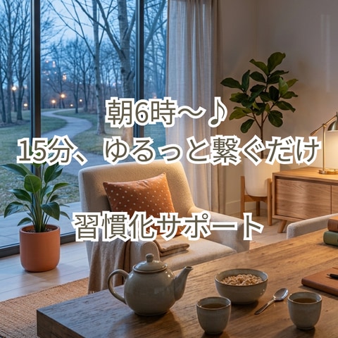 朝活で15分の習慣化に伴走しますます 声だけでOK、6時台〜の朝活サポート イメージ1
