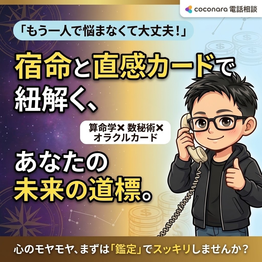 誰にも言えないモヤモヤ。あなたの心に光を灯します 算命学の知恵と数秘、カードの癒やしで明日への一歩を応援 イメージ1