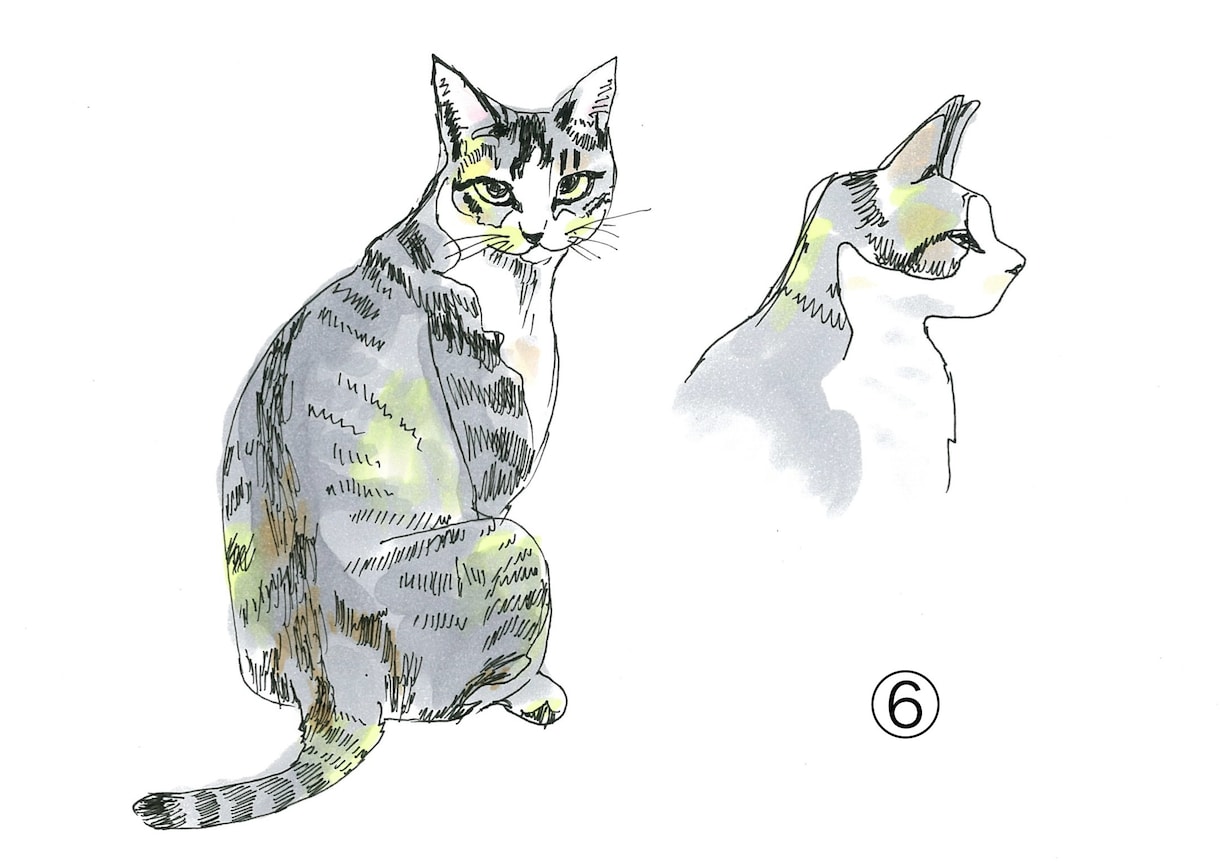 お好きな絵柄で動物のイラストをお描きします ペットや動物をお好きな絵柄で、アナログイラストに仕上げます。 イメージ7