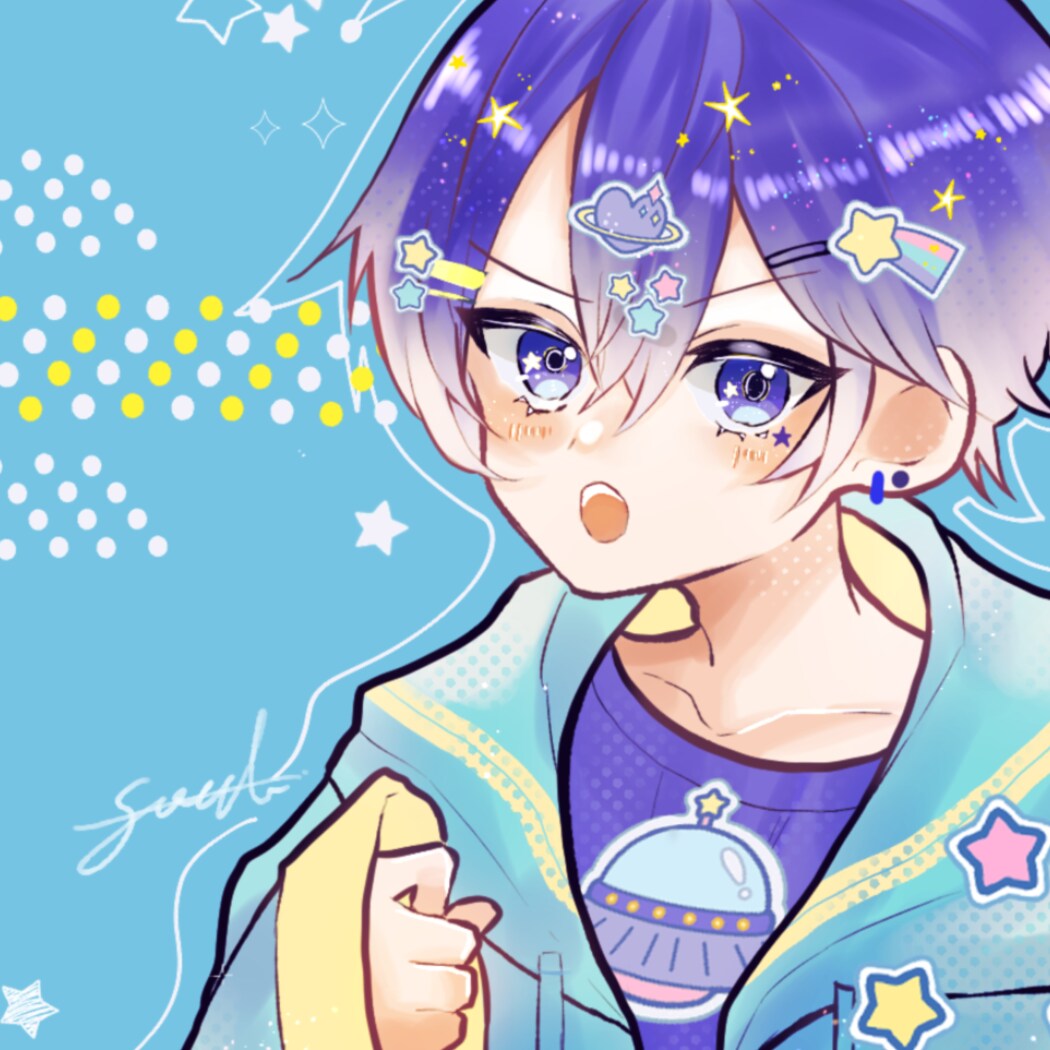 キラキラしたキャラクターイラストを描きます ポップで可愛らしいイラスト。アイコンや配信のサムネに。 イメージ4