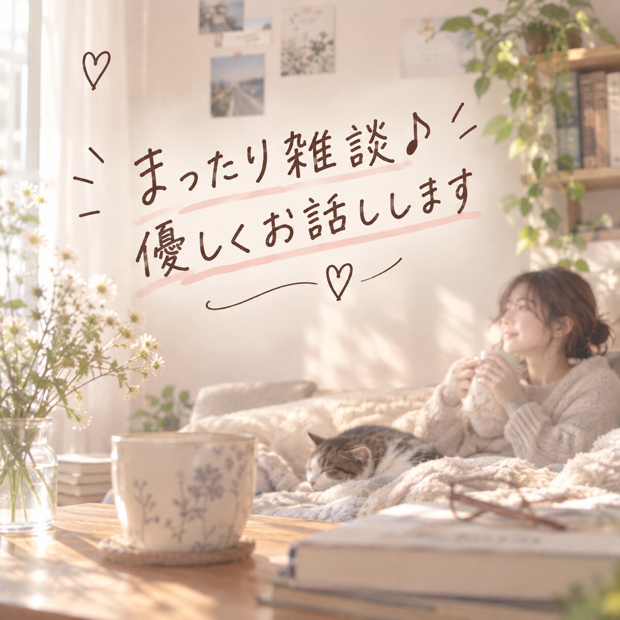 5分でも大丈夫♪まったり優しくお話雑談します 報告したい共感して欲しいなどまったりお話しましょ♪✨ イメージ5