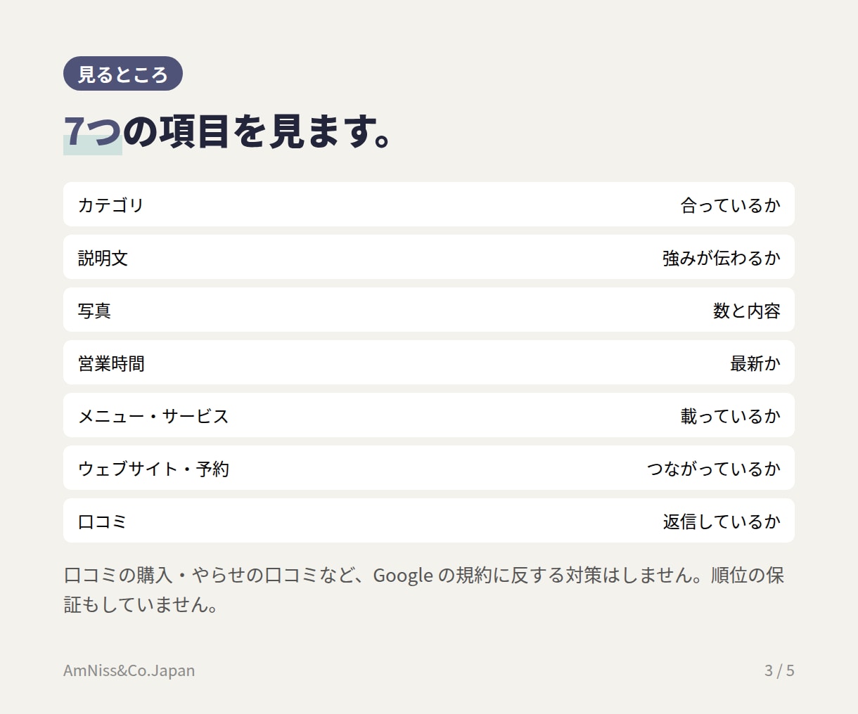 Googleマップのお店の情報を整えます 写真・説明文・営業時間・メニューを、選ばれる形に イメージ3