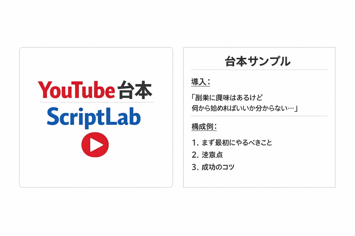 副業ビジネス系YouTube台本を丁寧に作成します ヒアリング重視で、初心者向けに分かりやすく構成します イメージ1