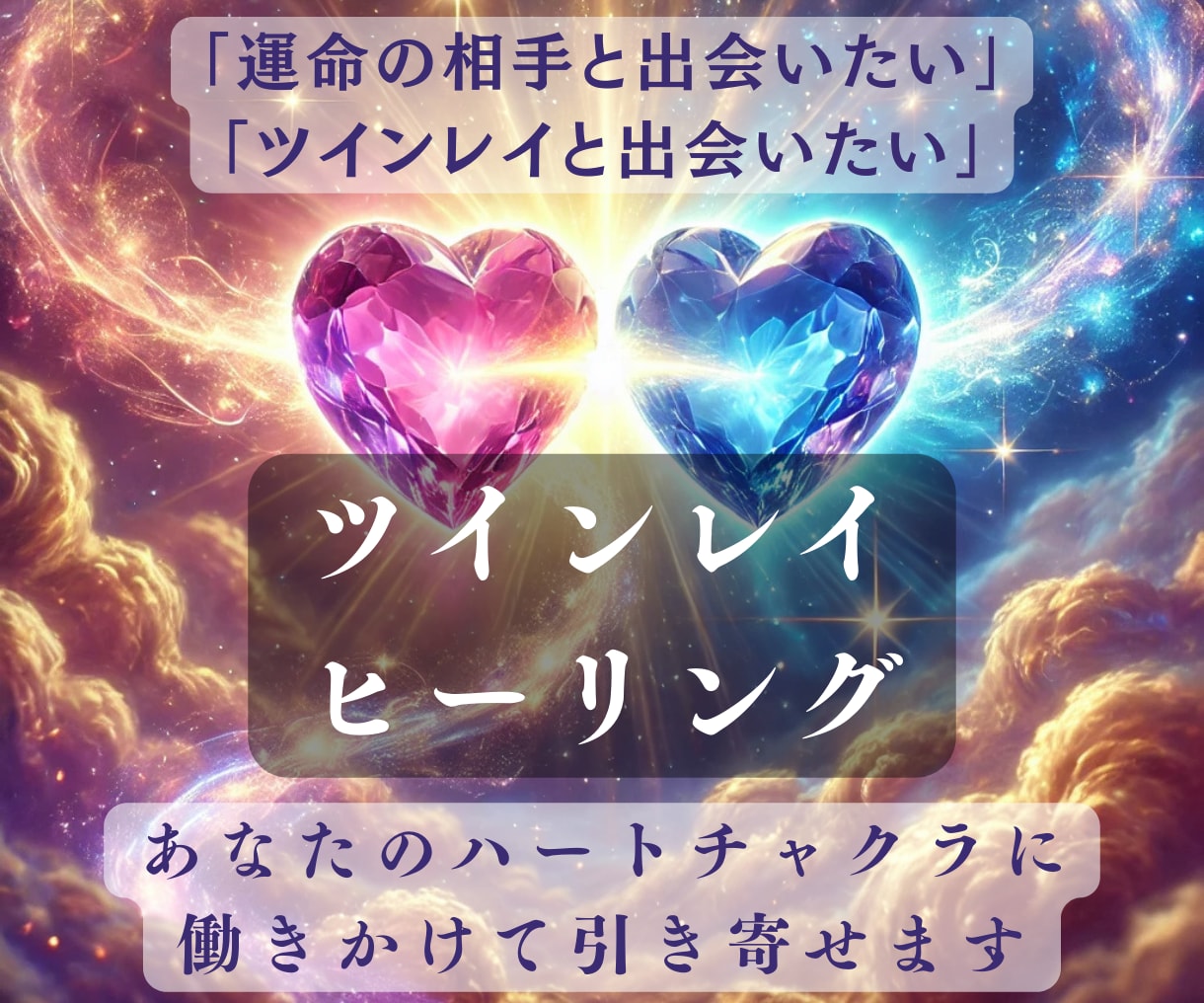 ツインレイとの引き寄せを行います 【愛のためのハートチャクラを使った神秘瞑想】 イメージ1
