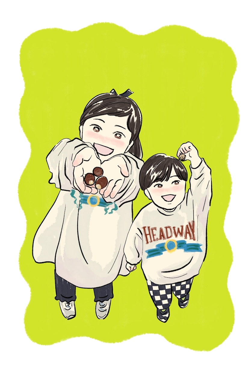 ハガキサイズのイラスト描きます 年賀状用にも！ご家族のイラスト描きます！ イメージ1