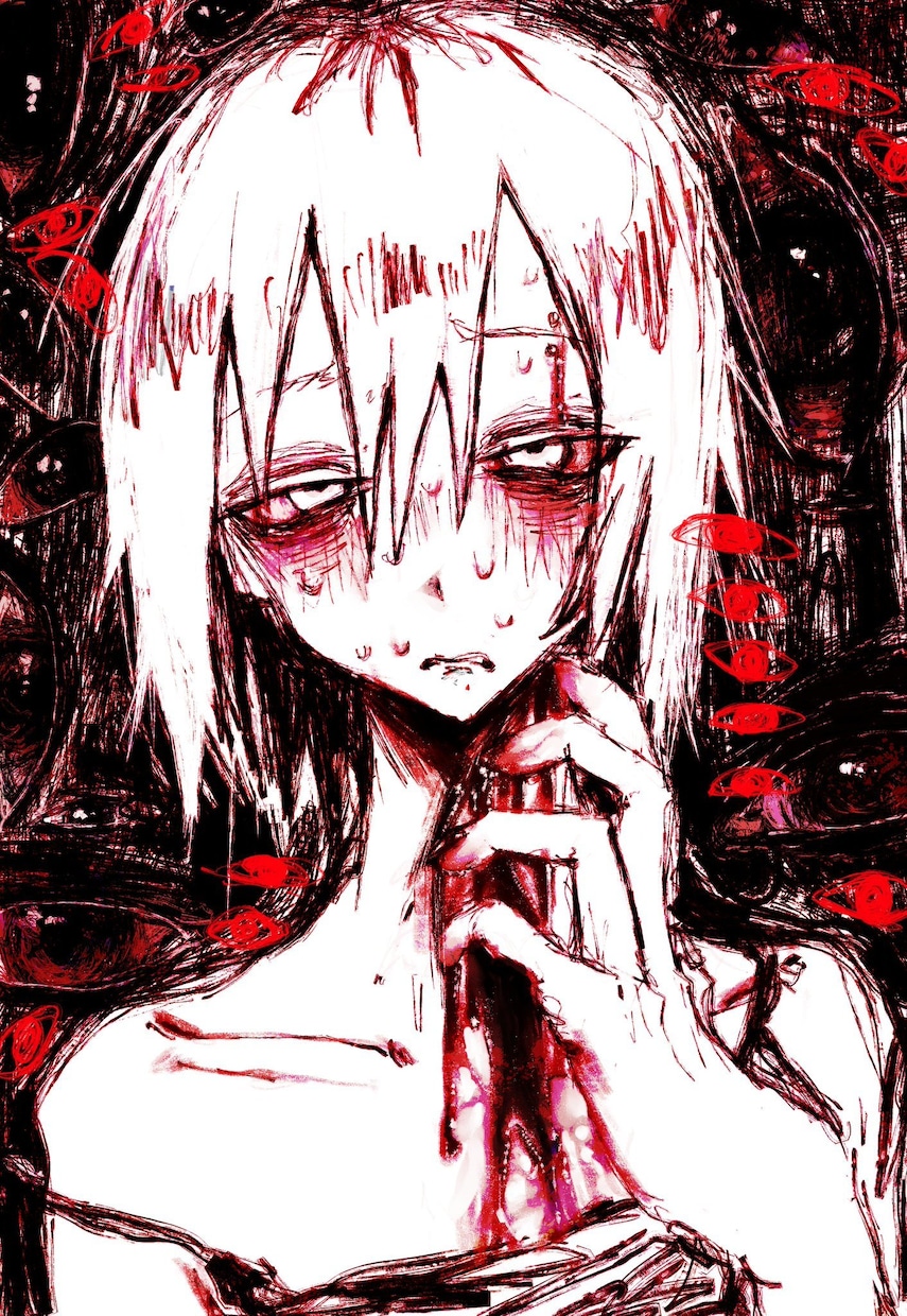 ダークで病み可愛いイラスト制作します ダークで病み可愛いあなただけのオリジナルイラストを制作します イメージ2