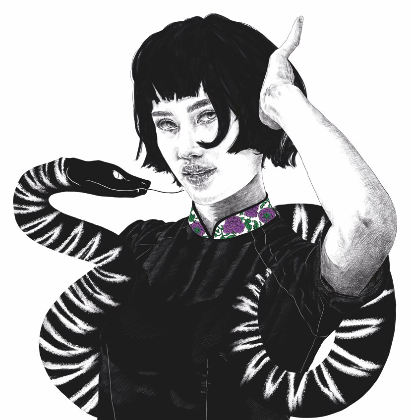 鉛筆、チャコール画風デジタルイラスト描きます 白黒でシンプルに、あなたやあなたの大切な人を絵に イメージ2