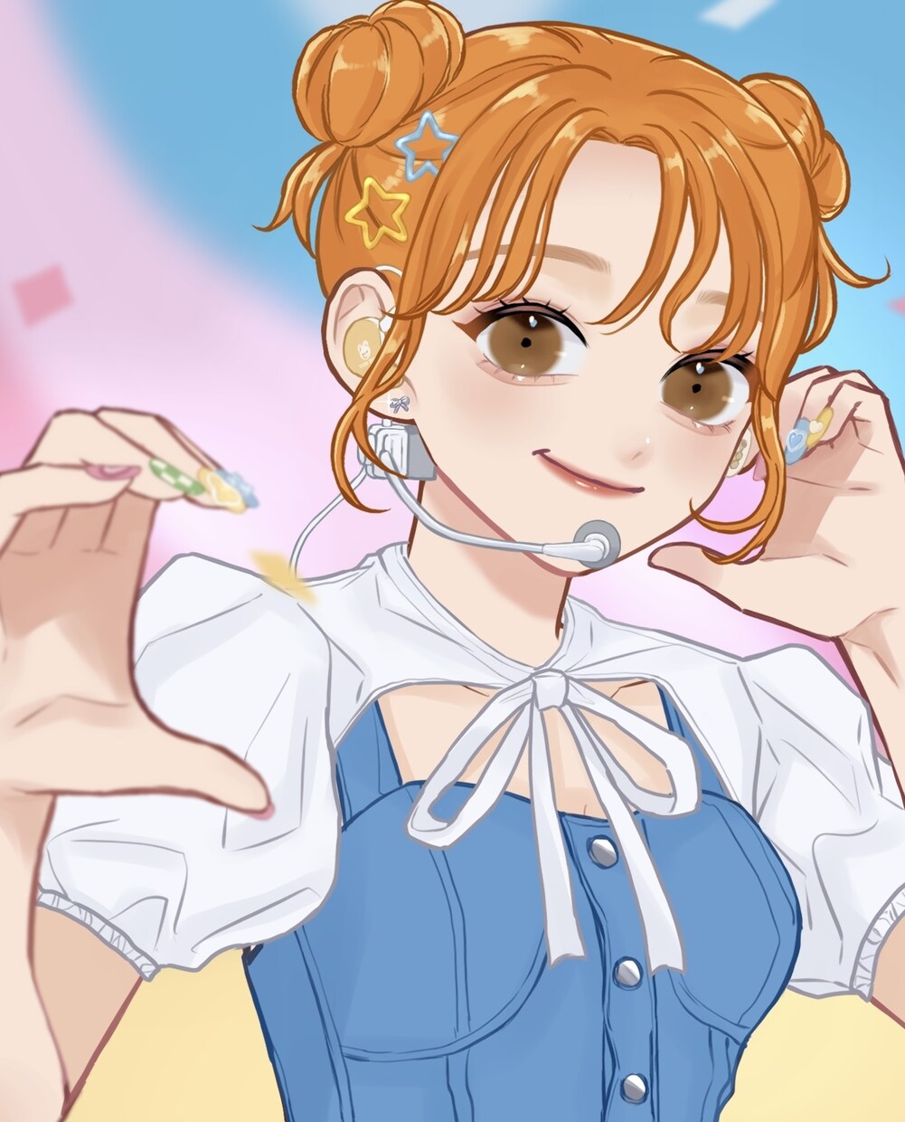 アイドルのようなふわふわ可愛いイラスト描きます SNSアイコンイラストも承りますᕦ(ò_óˇ)ᕤ イメージ3