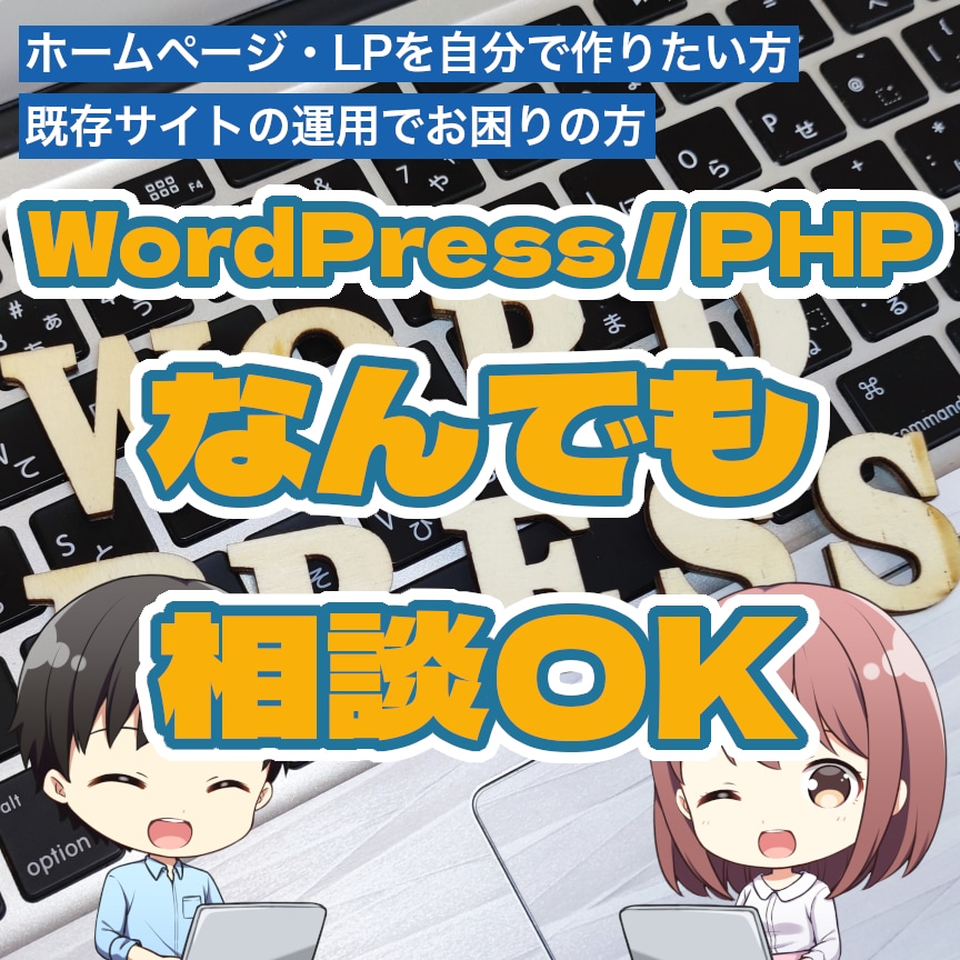 WordPressに関してなんでも相談お受けします 急いでWEBサイトを制作したい方、独学で分らずお困りの方必見 イメージ2