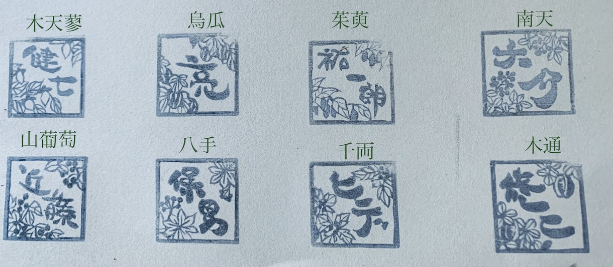 お名前ハンコお作りします 縁起の良い実の成る木8種類からお選びします イメージ3