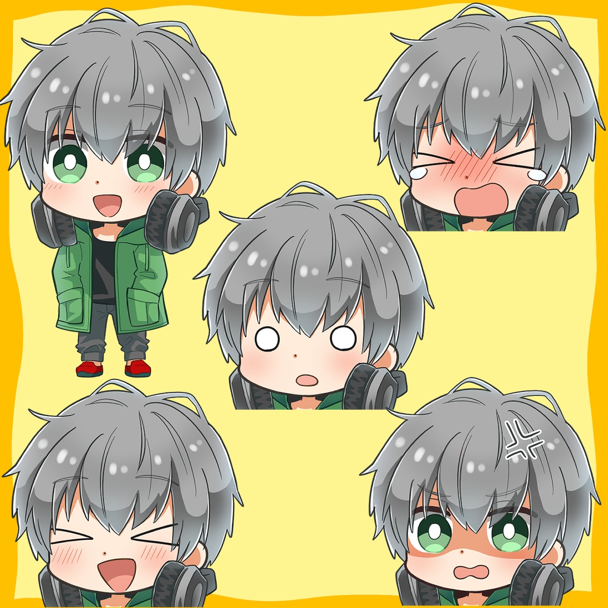 顔差分描きます ご購入いただいたイラストの顔差分をお描きするオプションです イメージ2