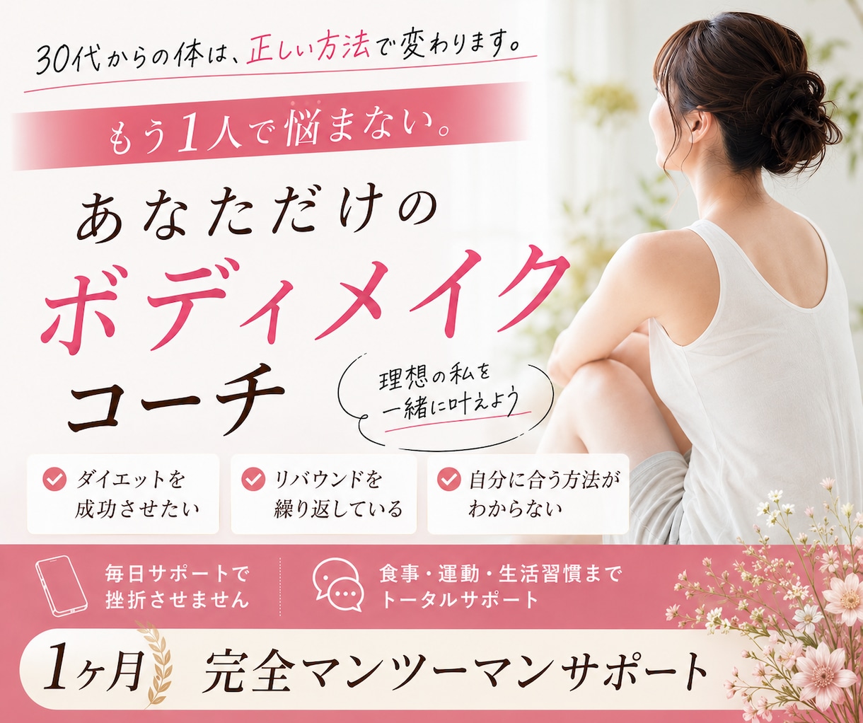 あなた専属のボディメイクコーチになります ※本気で変わりたい方限定※今度こそ一緒に変わりませんか？ イメージ1