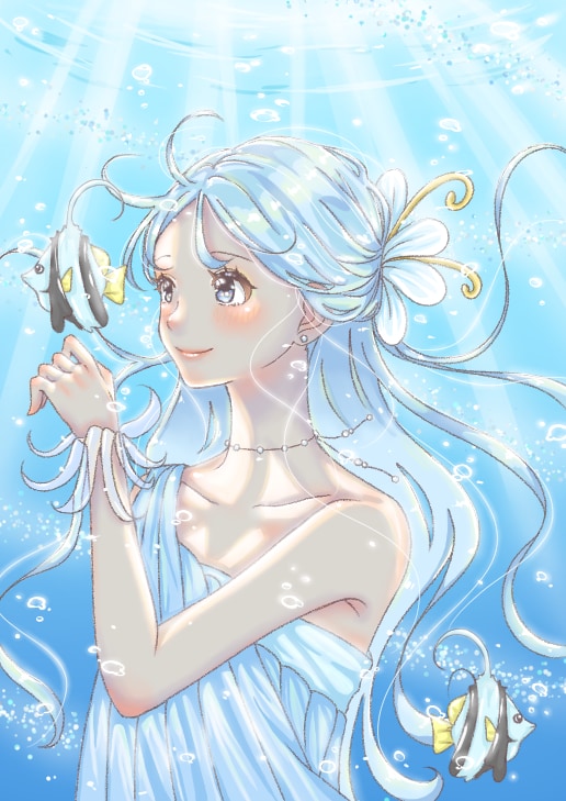 儚く透明感のあるイラストを制作します あなたの大切な一枚を、空気感まで大切に描きます イメージ1