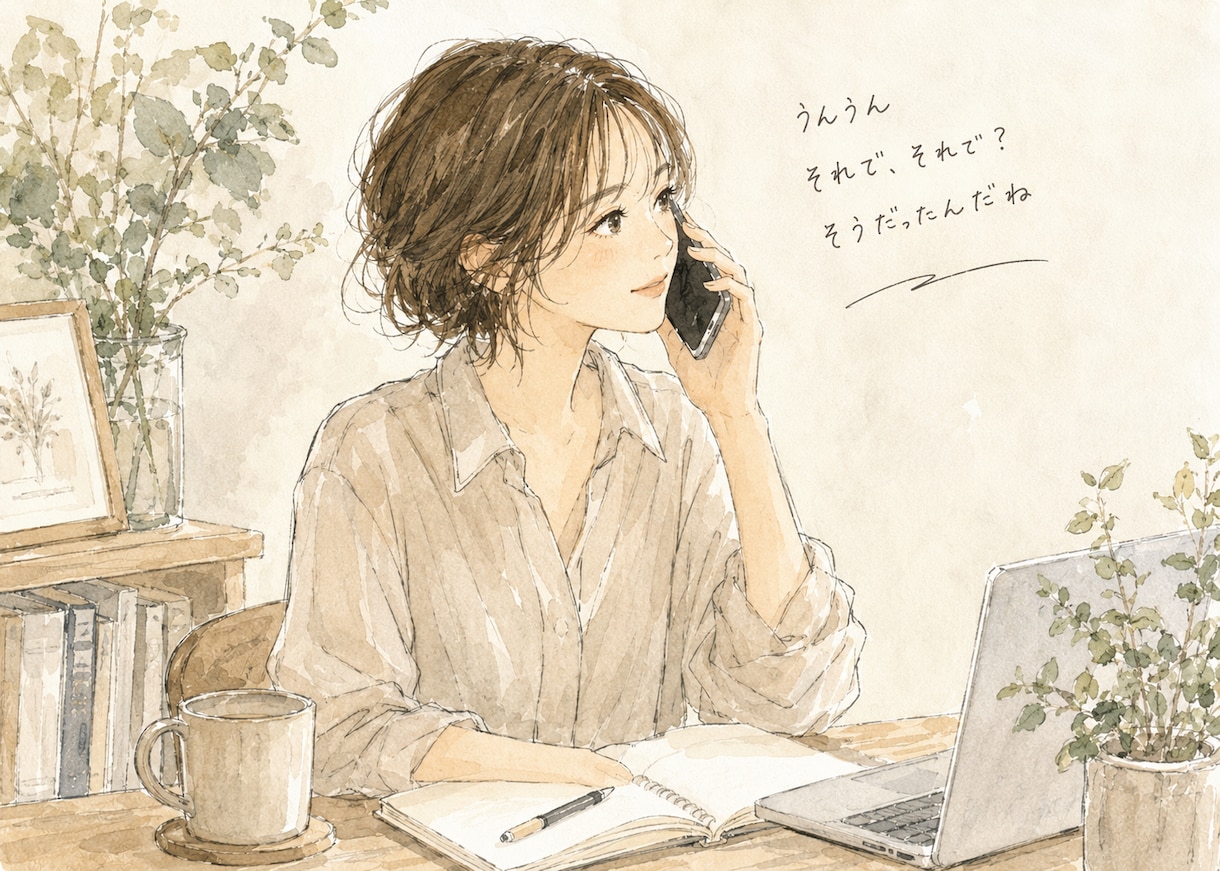 あなたの話を否定しない場所、時間を提供します ただ誰かに聴いてほしい、そんなあなたへ イメージ1