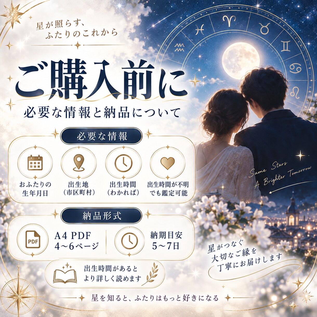 出生図からふたりの相性と関係性を丁寧に読み解きます 惹かれ合い/すれ違いやすい点/関係を育てるヒントまで星で鑑定 イメージ6