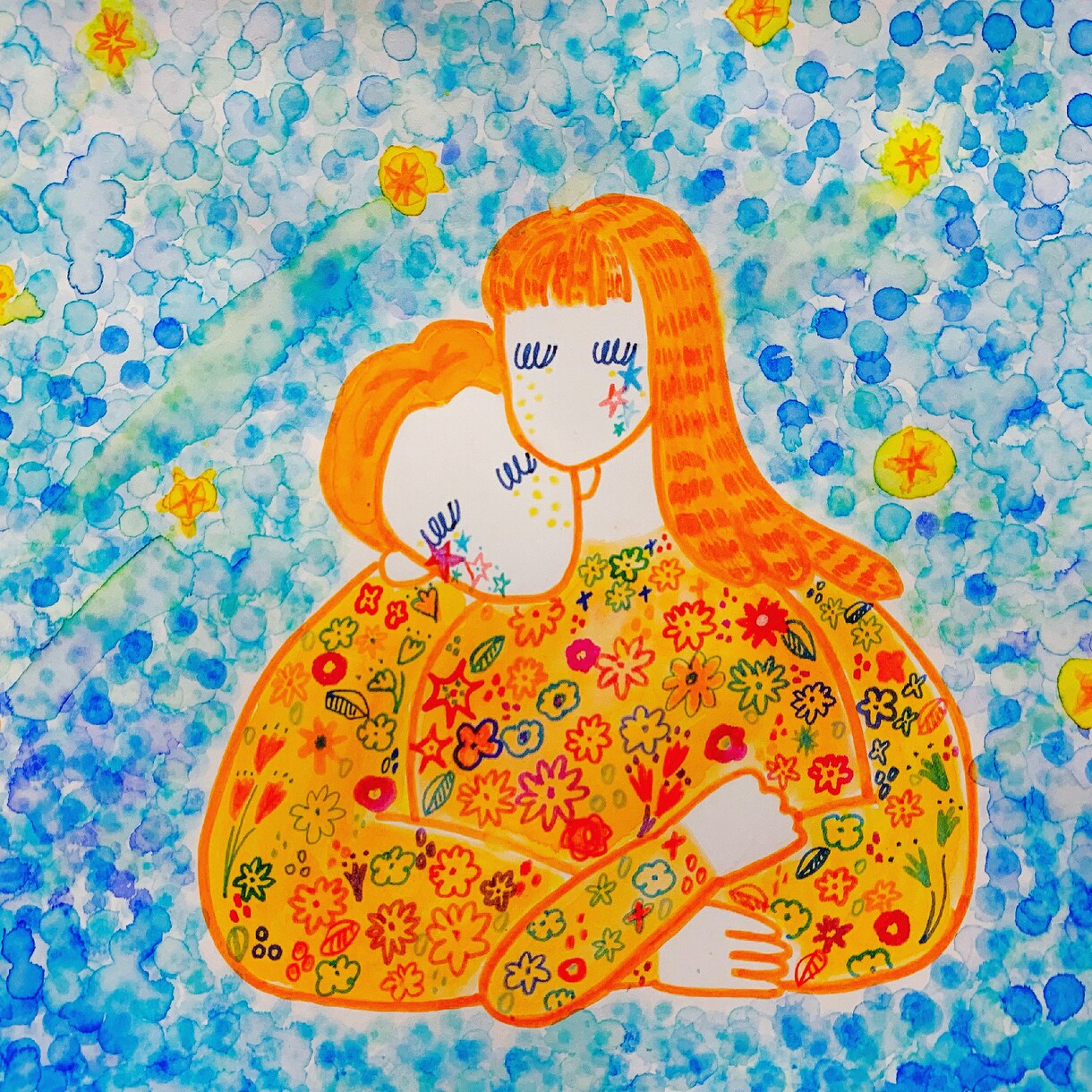 おしゃれで個性的なアート似顔絵お描きします ビビッドな色使いで印象に残る一枚に仕上げます イメージ4