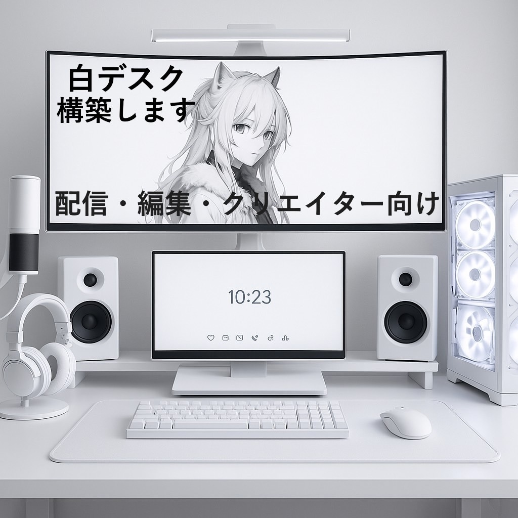 白デスクを最適化し理想の作業環境を作ります あなたの部屋に合う理想の白デスクを一緒に作ります イメージ1