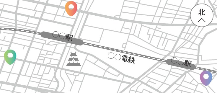 オリジナルMAPを作成します チラシやHP、名刺など幅広く使えるMAPをオリジナルデザイン イメージ2
