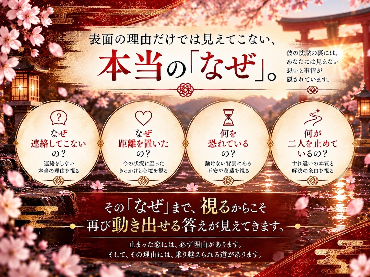 連絡が来ない彼の本音・理由を霊視します 音信不通・復縁｜止まった二人の再始動へ イメージ4