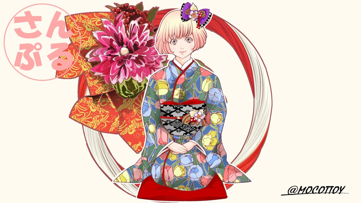和服キャラ描きます 女性、男性、ペットさまも和装のキャラを描かせていただきます。 イメージ3