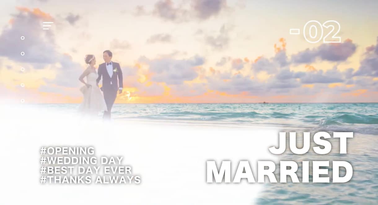 結婚式まで時間がない!オープニングムービー作ります 写真を準備するだけでお2人が映える最高の動画が出来あがります イメージ1
