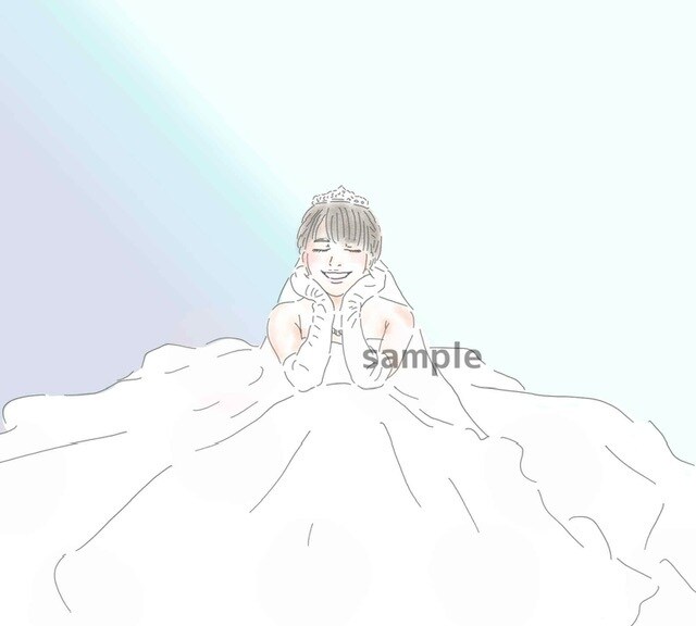 結婚式のイラストを書きます ウェルカムボードやゲストカーどなどに イメージ4