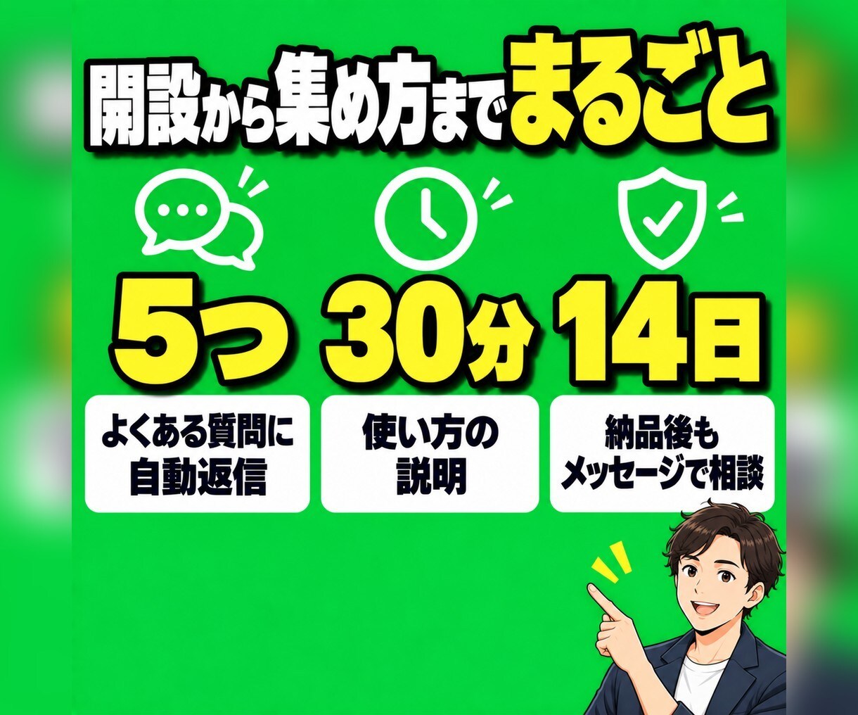 LINE公式アカウントをまるごと構築します 友だちを集める広告まで分かる運用者が、売れる形で作ります イメージ4