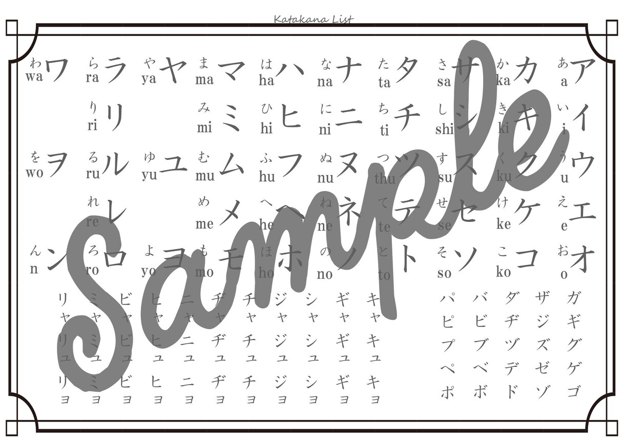 お子様のための五十音順表オリジナルで作ります ご要望に合わせたモノを作れる事を努力してます！ イメージ2