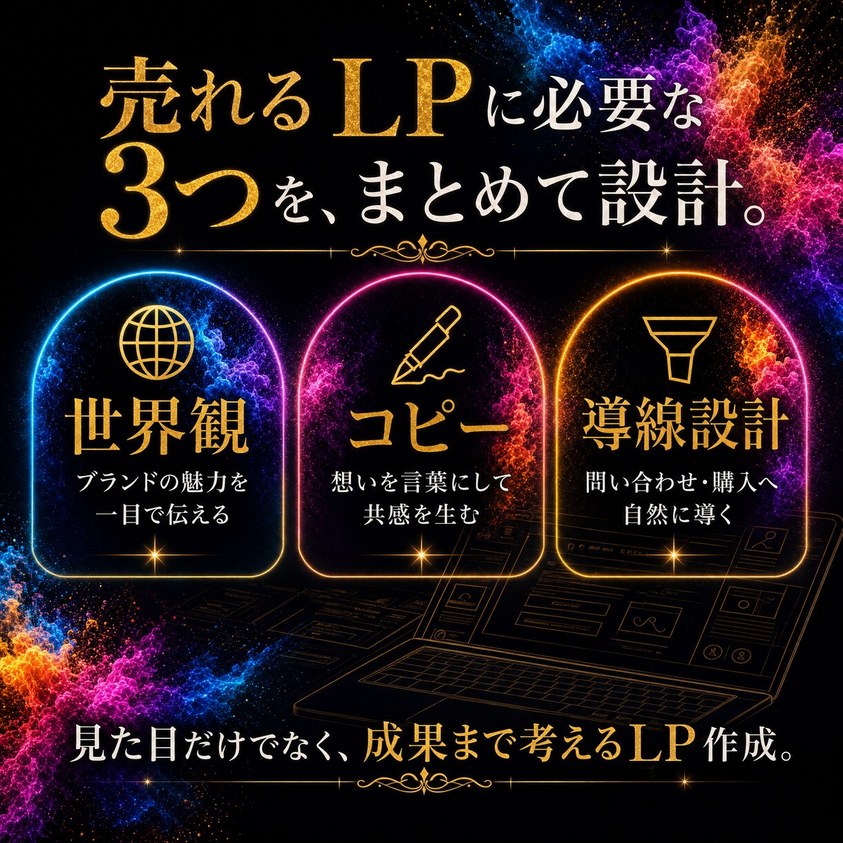 集客導線を設計する完全オリジナルLP制作ます テンプレ不使用｜ブランド価値を高める完全オリジナル設計 イメージ6
