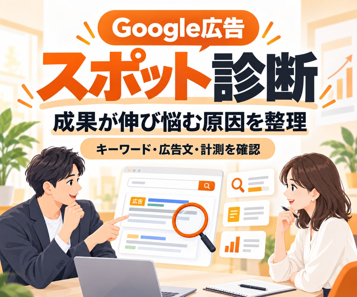 Google広告の運用設定をプロが診断・改善します 無駄なクリックを削減！質の高い流入で効果の最大化に繋げます イメージ1