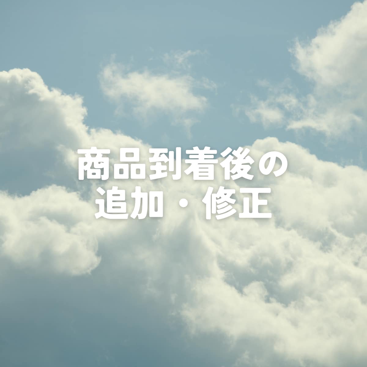 商品到着後の追加・修正を承ります 当shopの商品のみ、追加作成・修正をいたします イメージ1