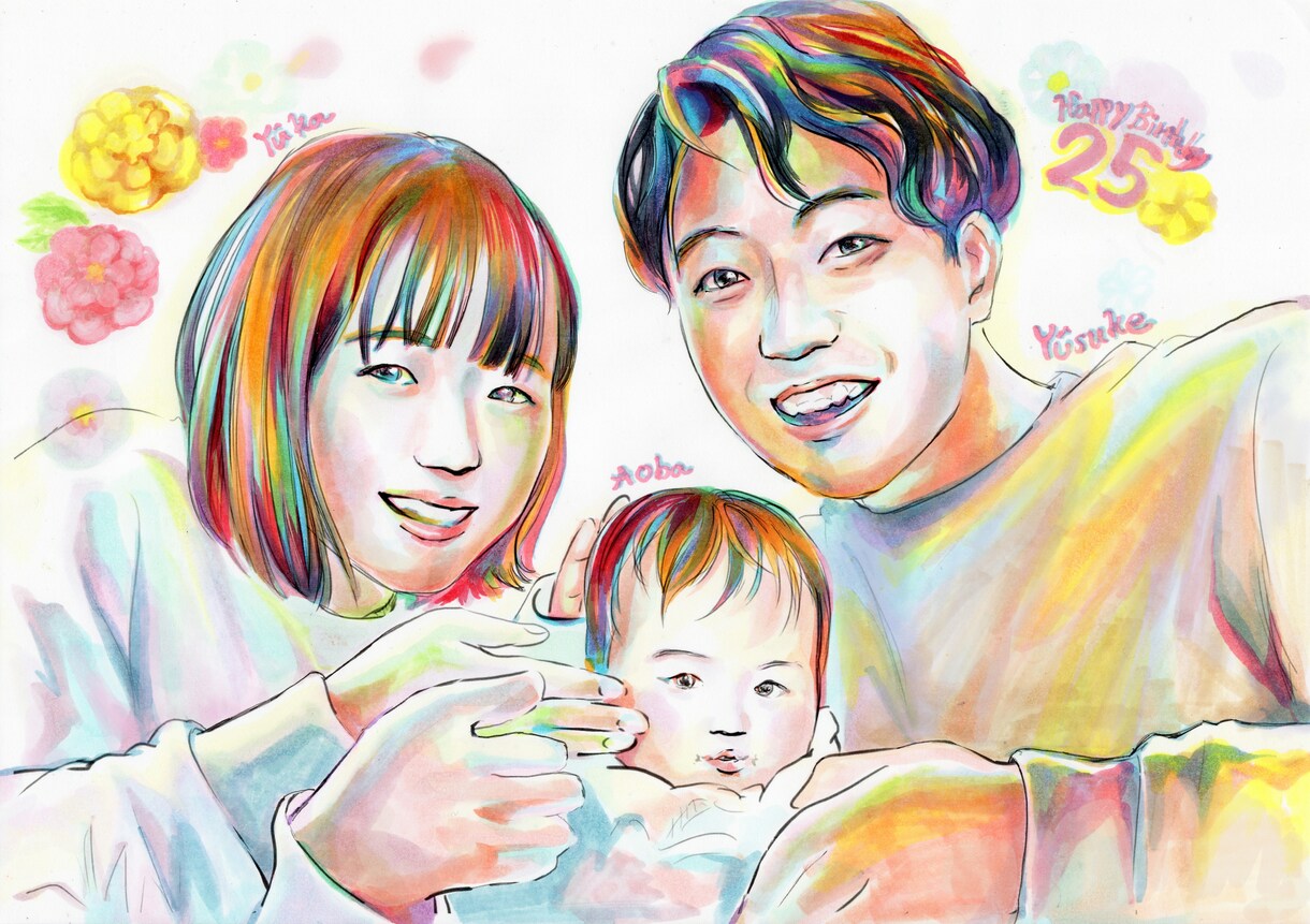 似顔絵オーダーお受けできます そっくりで美しくあなたらしいカラーで イメージ5