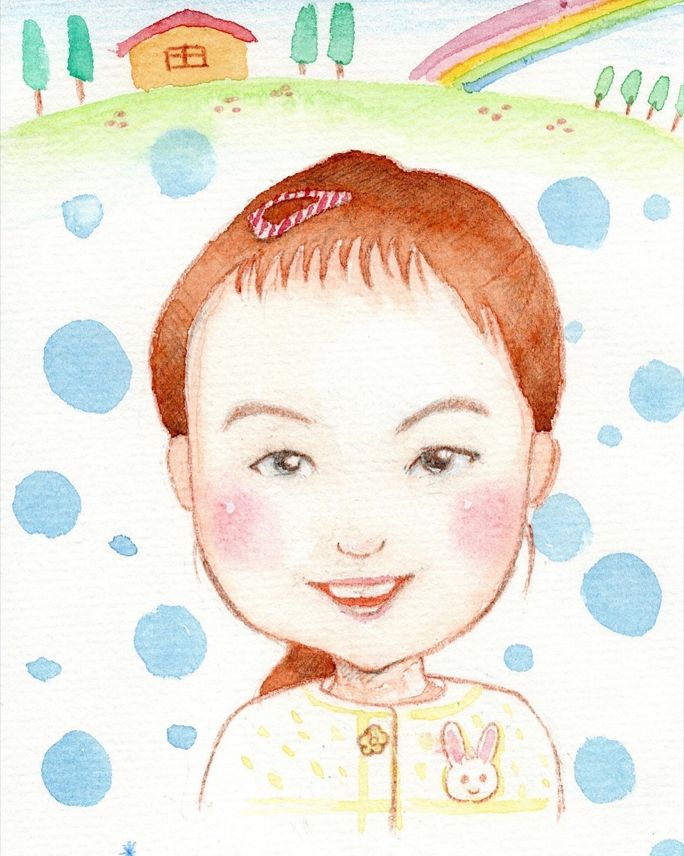 似顔絵を透明水彩でふんわり優しくお描きします プチギフトをお探しの方にオススメ♪ イメージ3