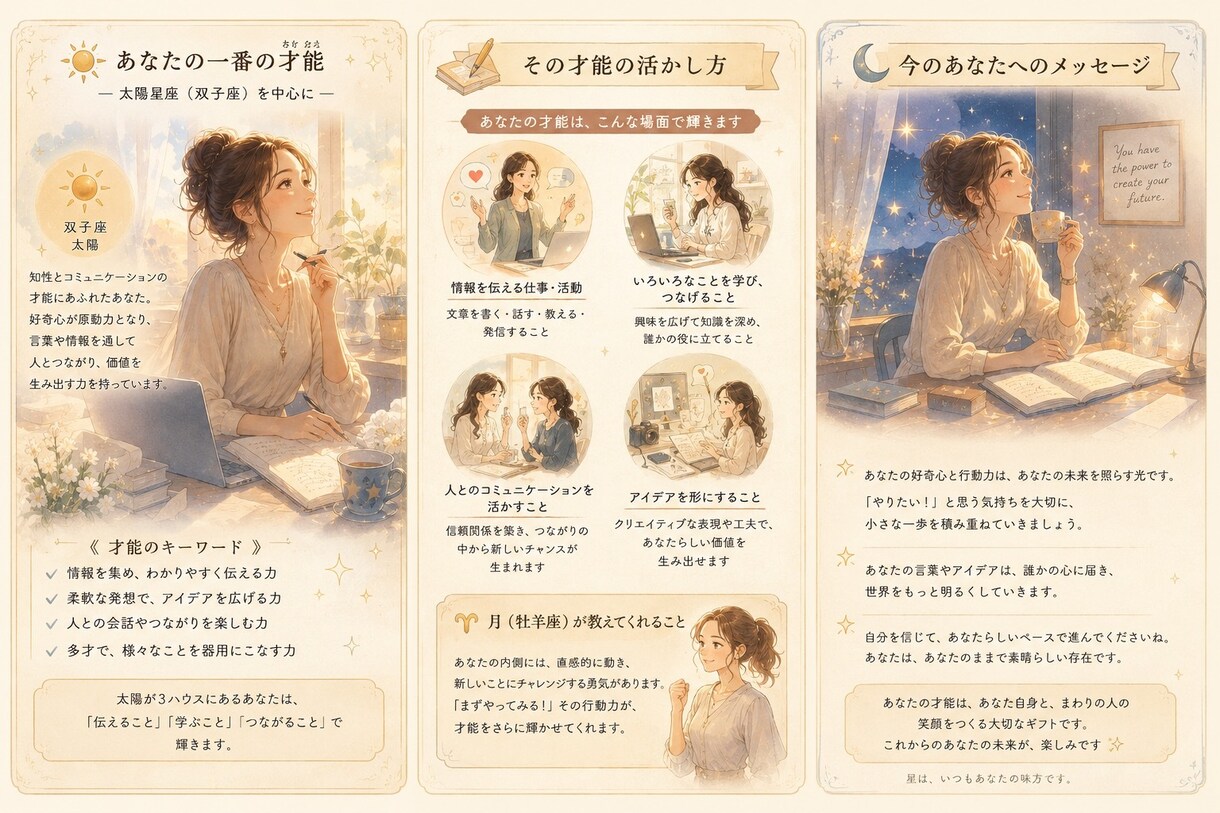 お試し版！！あなただけの才能を星で読み解きます あなたにしかない才能を、1枚のシートで。 イメージ1