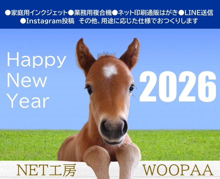 オシャレなオリジナルPカード年賀状デザインします 写真やイラストでポストカード・ショップカード・年賀状を格安に イメージ1