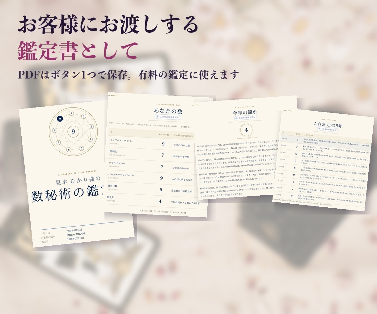 初心者向け｜数秘術の鑑定書を自動で作れます 数の出し方を学んで、そのまま鑑定に使える｜無料体験版あり イメージ9