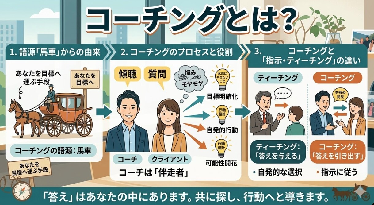 即行動と習慣化を定着させる目標達成コーチングします コーチングを用いて自走する自分へ変えます。【2回目以降】 イメージ2