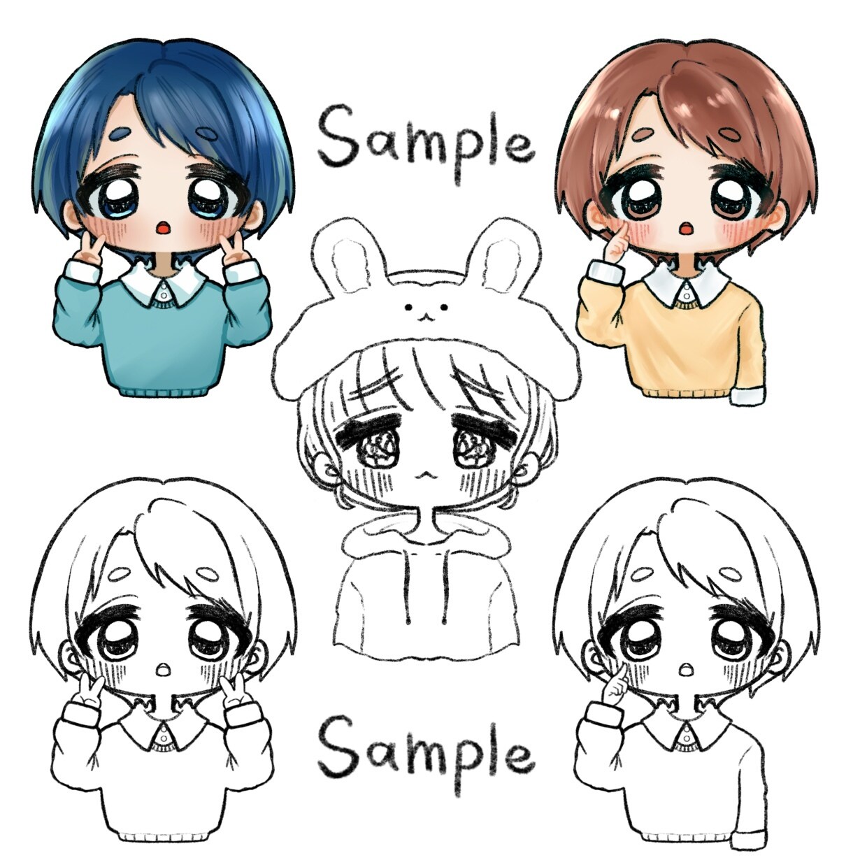 ポップで可愛いアイコンをお描きします 表情豊かなアイコンにしてみませんか？似顔絵風オリキャラOK イメージ3