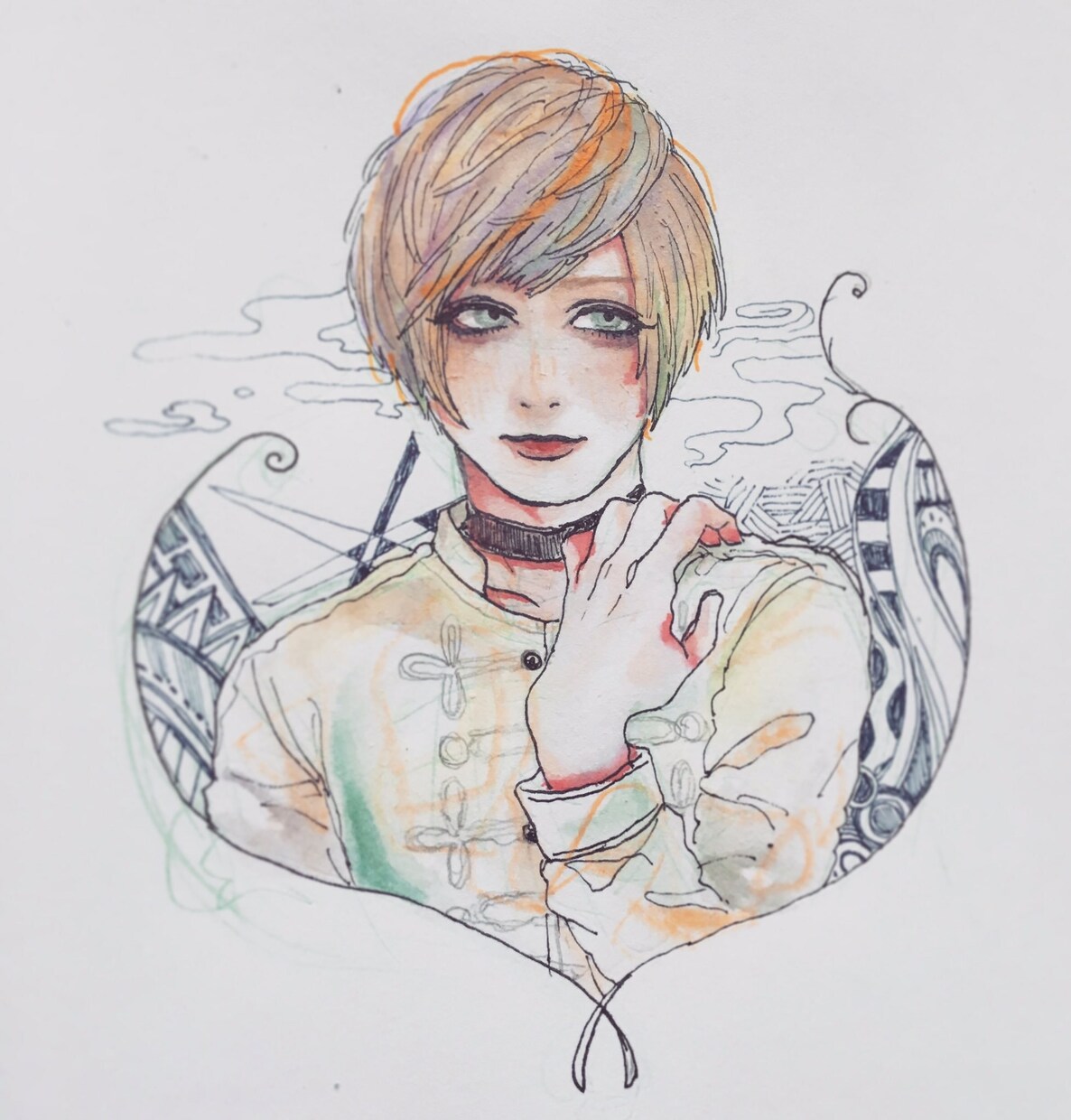 CDジャケットイラスト【バンド/同人】制作します 今どきのメンヘラホイホイ風のアナログイラストが得意です イメージ4
