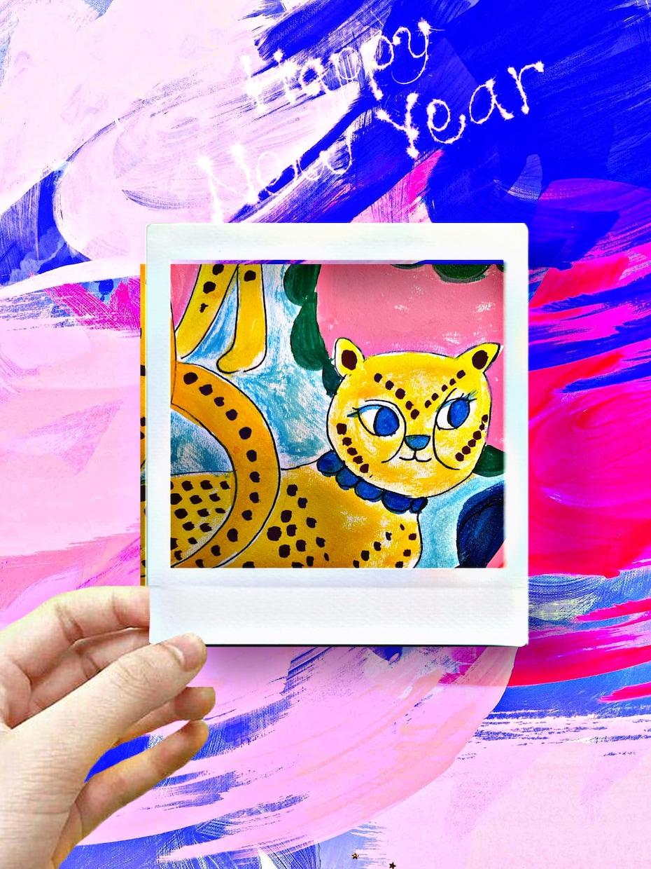 水彩画でお誕生日カード作成します お子様やお友達へ、世界で一枚の可愛いカードを作成します。 イメージ7