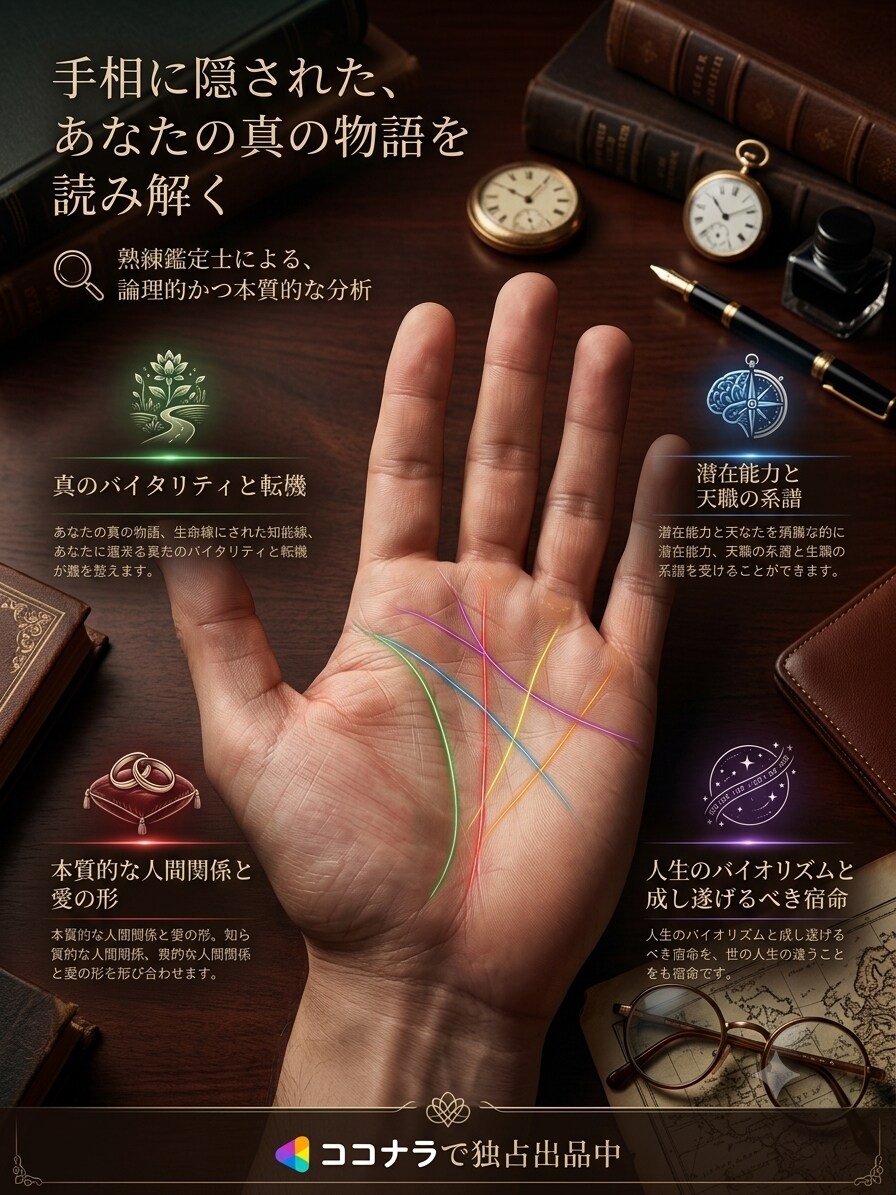 両手の写真であなたの性格と転機を暴きます 曖昧さ一切なし、写真から見える事実と理由付きで鑑定します イメージ3