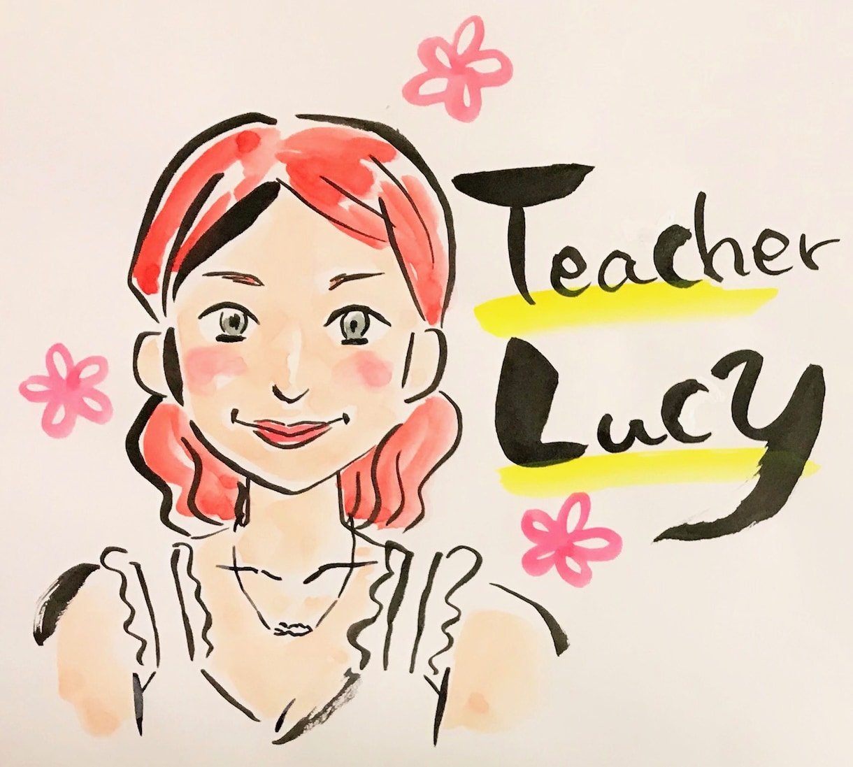 外国の方からも大人気！絵てがみ風の似顔絵を描きます 「ありがとう」の想いをほっこり絵と言葉に♪ イメージ3