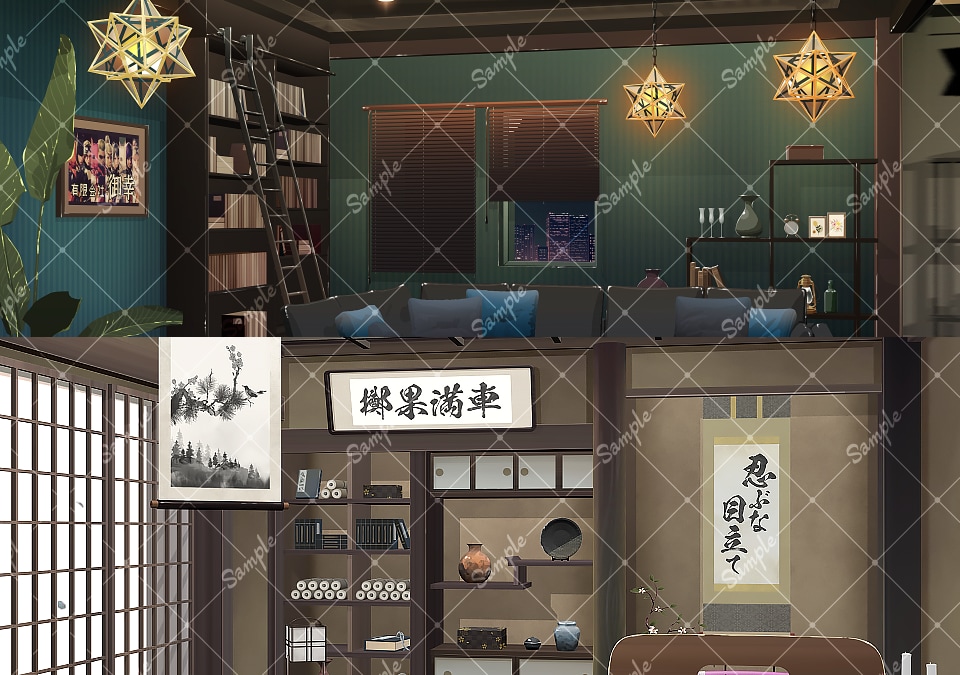 背景イラストを作成します ゲーム背景、VTuber様のお部屋、IRIAM背景などに！ イメージ3