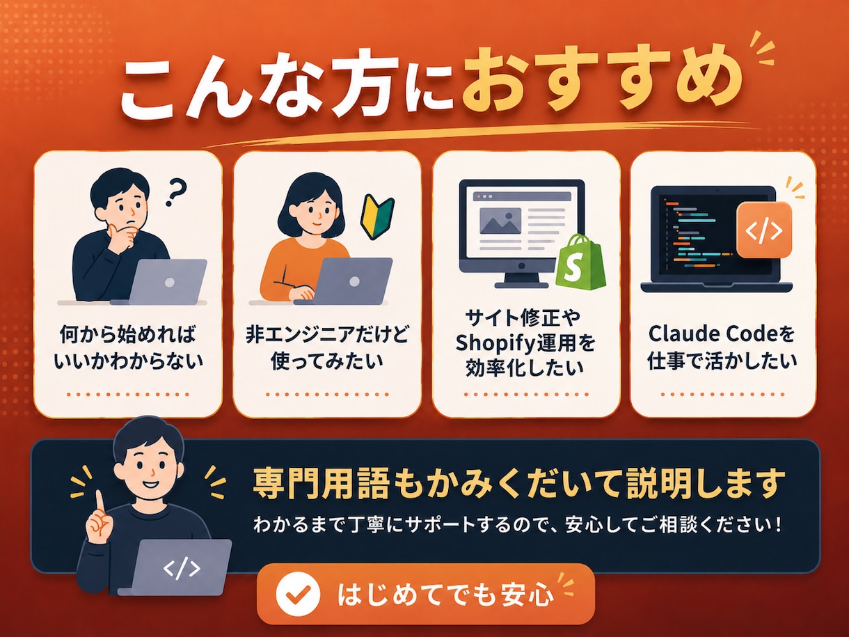 初心者向けClaude code教えます Claude Codeの導入・使い方を画面共有で教えます イメージ2