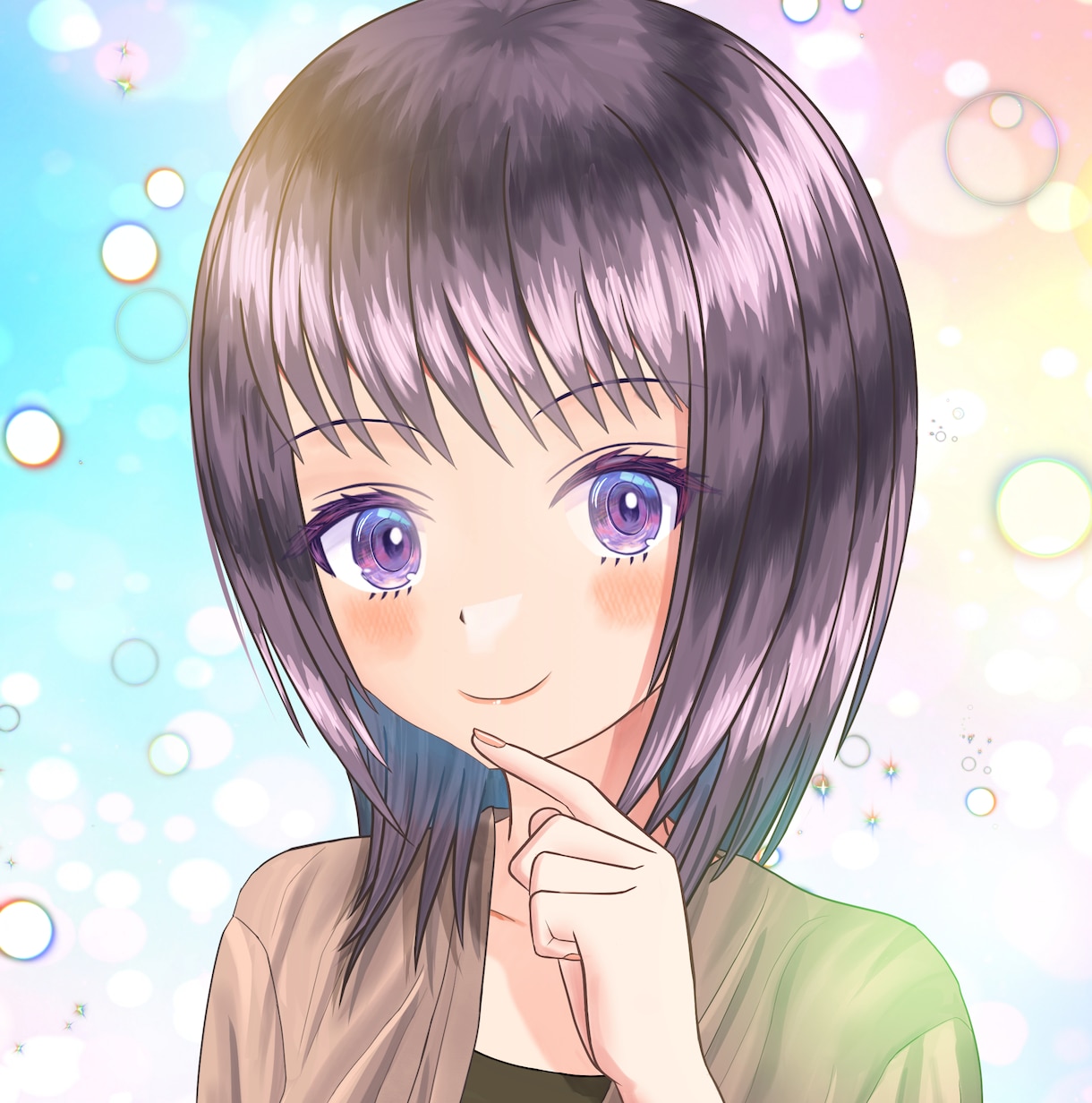 おしゃれかわいいアイコンイラスト作成します 商業連載絵師が修正無限で女の子等描きます（商用利用◯） イメージ4