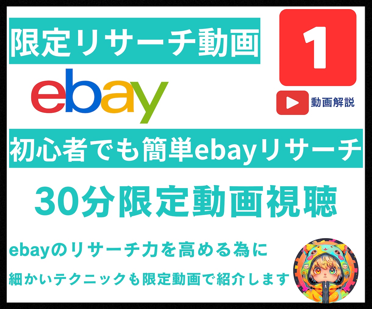 有在庫ebayリサーチ限定動画Vo.1見れます 有在庫100%ebay輸出リサーチ限定動画Lesson.1 イメージ1