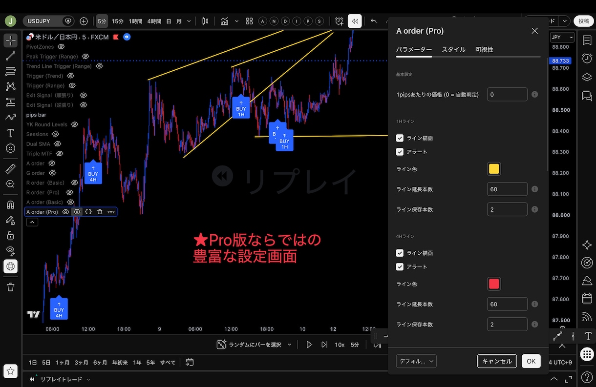 A order（Pro版）インジケーターになります 最上級モデル。あなたの勝ちを徹底的にサポートします。 イメージ8