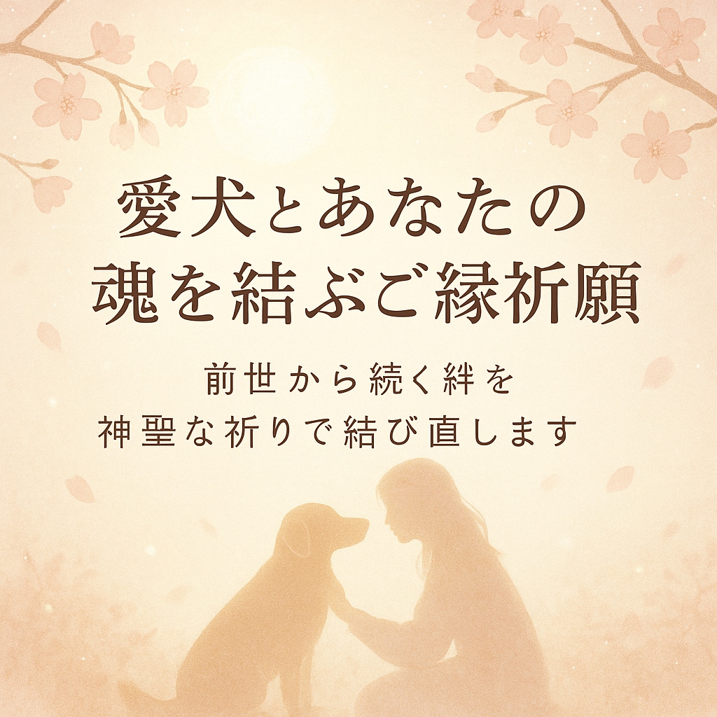 愛犬とあなたの魂を結ぶご縁祈願します 魂で出逢った愛犬とのご縁を神代の祈りで深く結び直すご祈願です イメージ1