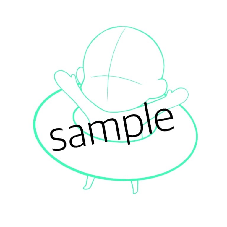ドーナツor浮き輪に入った可愛いイラスト描きます TwitterやLINEなどのアイコンにどうぞ！！ イメージ4