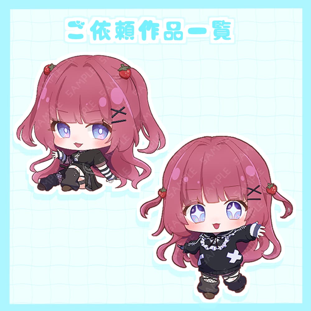 もちっぷにっ♪ゆるかわ2頭身のミニキャラ描きます 【VTuber様、配信者様】必見！魅力的なグッズやサムネに イメージ6